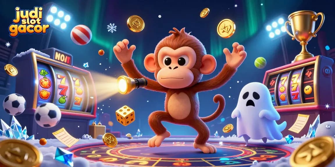 Judi slot gacor dengan keberuntungan dalam ilustrasi kasino penuh aksi dan keberanian.