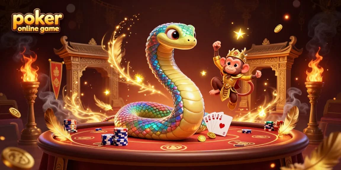 Engage in the thrilling poker online game with colorful characters in a vibrant casino setting.