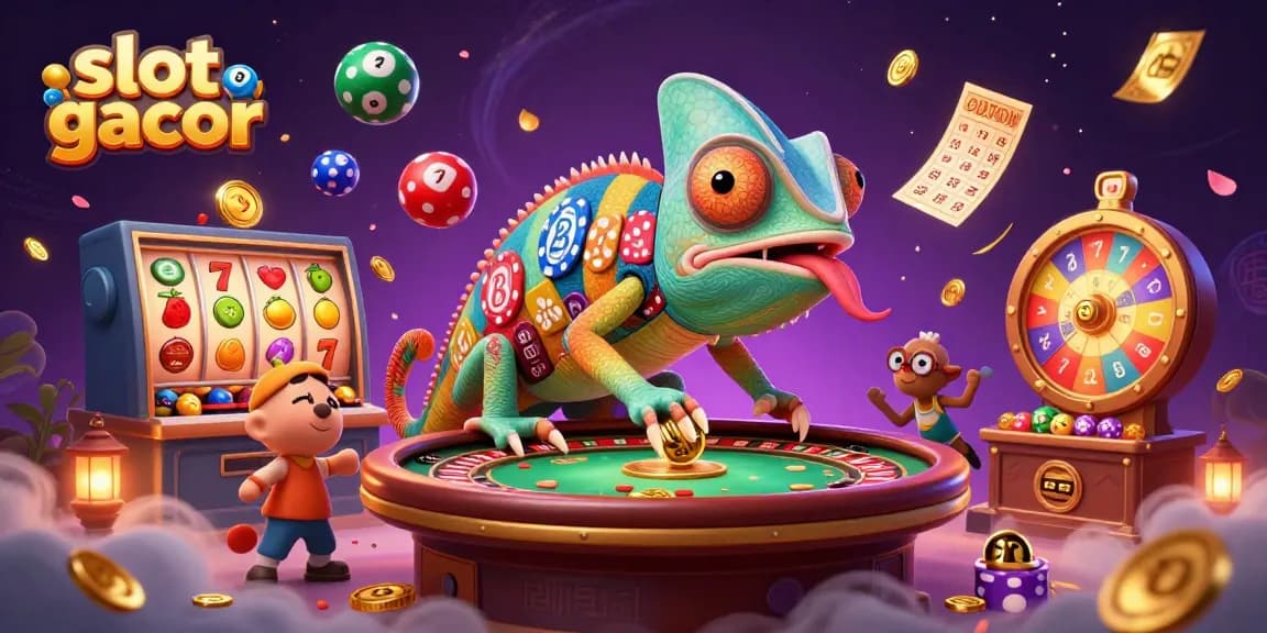 Menangkan jackpot dengan slot gacor dan objek permainan kasino yang berkilauan.