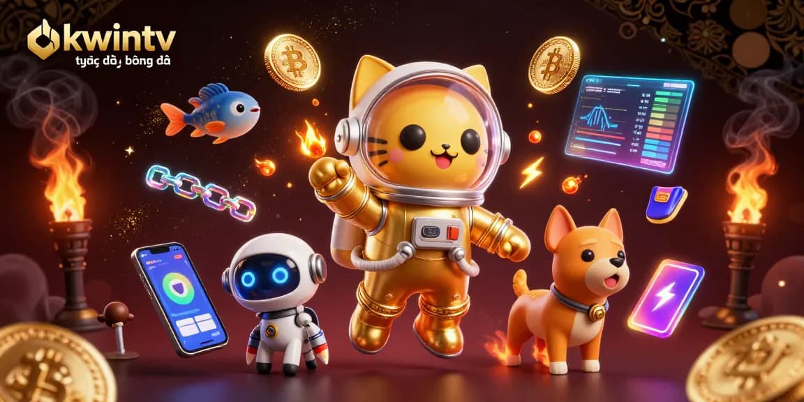 Experience the thrill of okwintv trực tiếp bóng đá through vibrant 3D illustration showcasing interactive gaming elements.