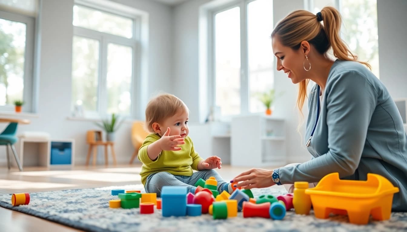 Implementing early intervention ABA strategies in a nurturing environment through playful engagement.