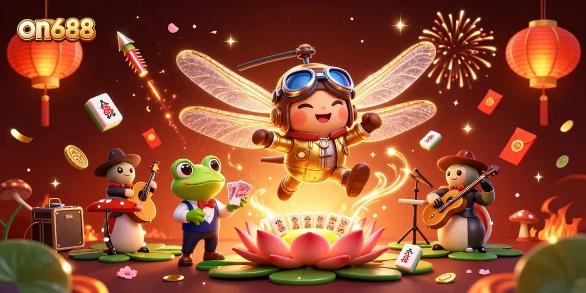 Join the excitement at on688 with thrilling gaming action featuring vibrant characters and casino elements.