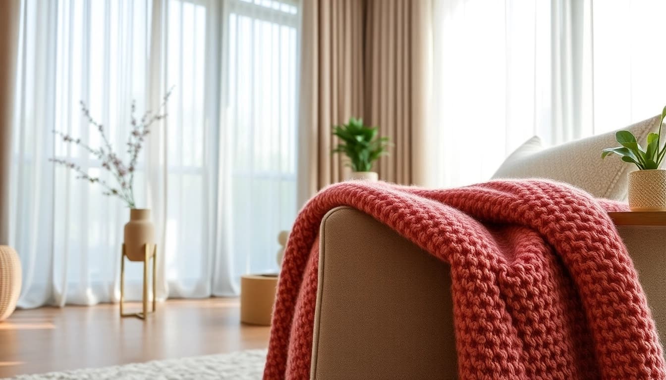 Explore the elegance and texture of boucle stof in a cozy interior setting.