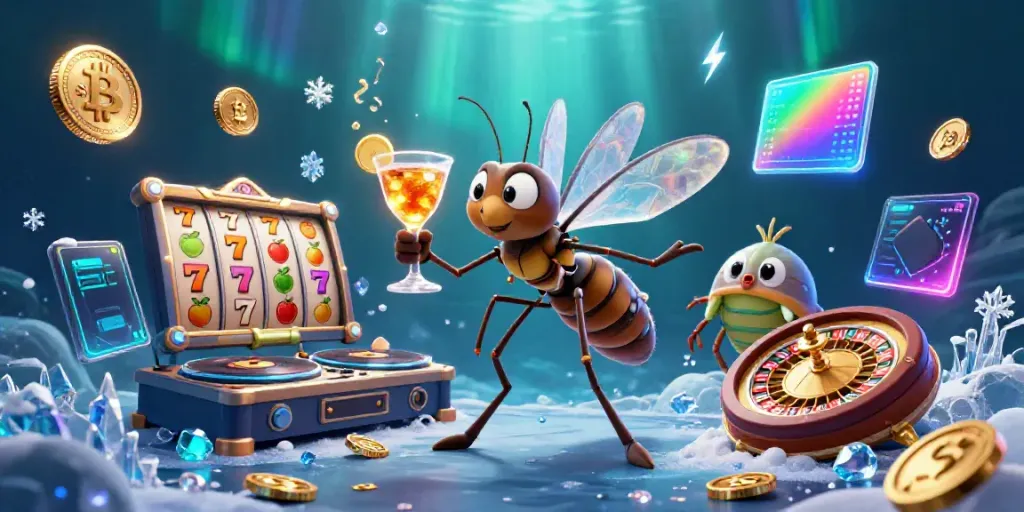 Slot menarik dengan karakter ikonik dan elemen kasino di bawah laut.