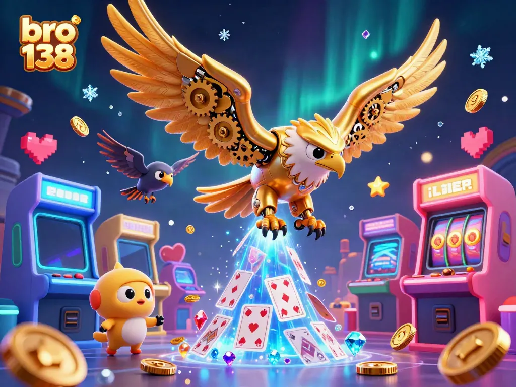 Engage in thrilling gameplay at bro 138 with dynamic holographic elements and golden casino visuals.
