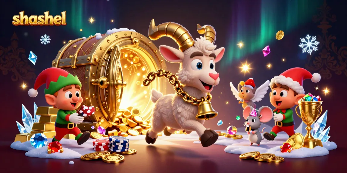 Engage with shashel in a festive horror casino filled with treasures and festive chaos.