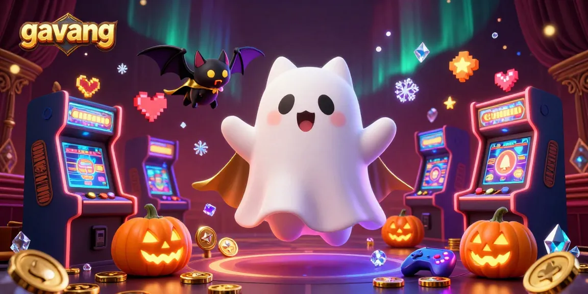 Experience thrilling gameplay with gavang in a ghostly haunted casino scene.