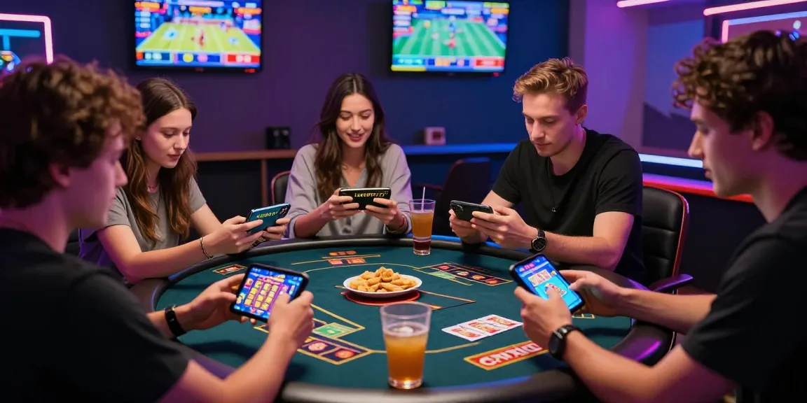 Kelompok teman bermain game di Situs LUXURY777 dengan suasana ceria dan aktif.