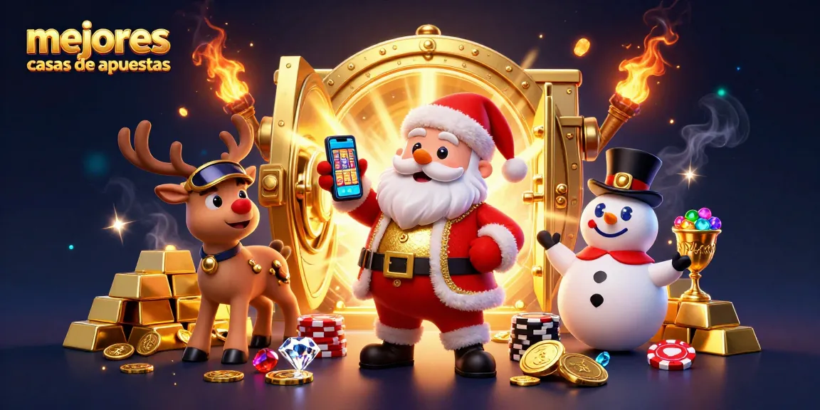 Mejores casas de apuestas: Santa Claus y sus amigos disfrutan en el casino.