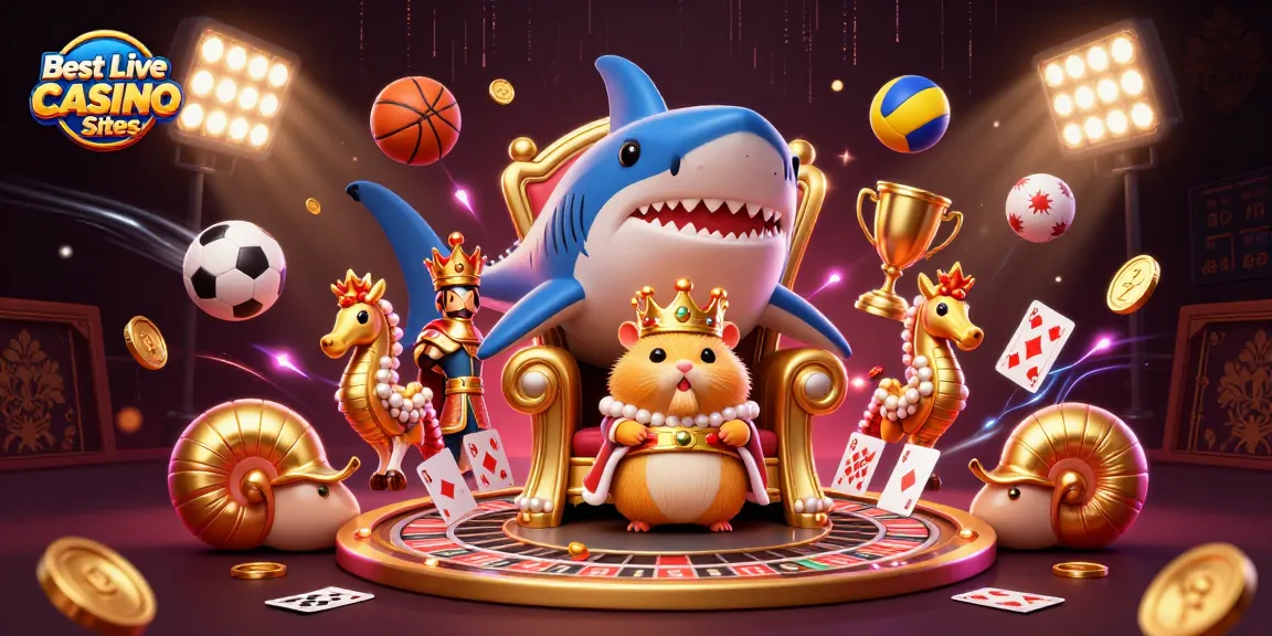 Engage with the Best Live Casino Sites featuring a hamster king, seahorse guards, and live dealer games.