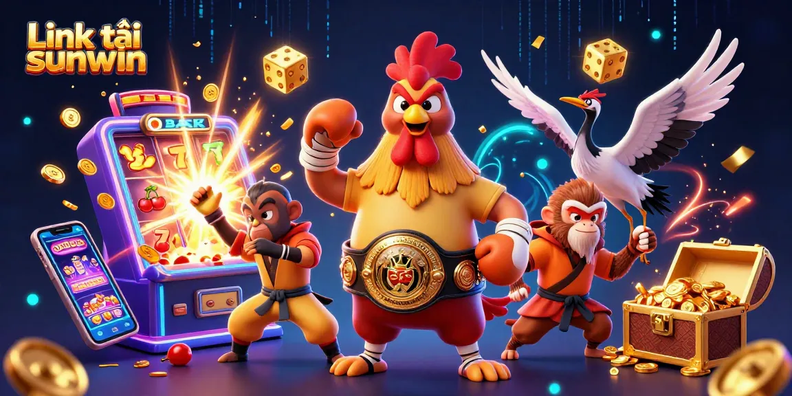 Experience Link tải sunwin with a thrilling scene of iconic characters and vibrant casino elements.