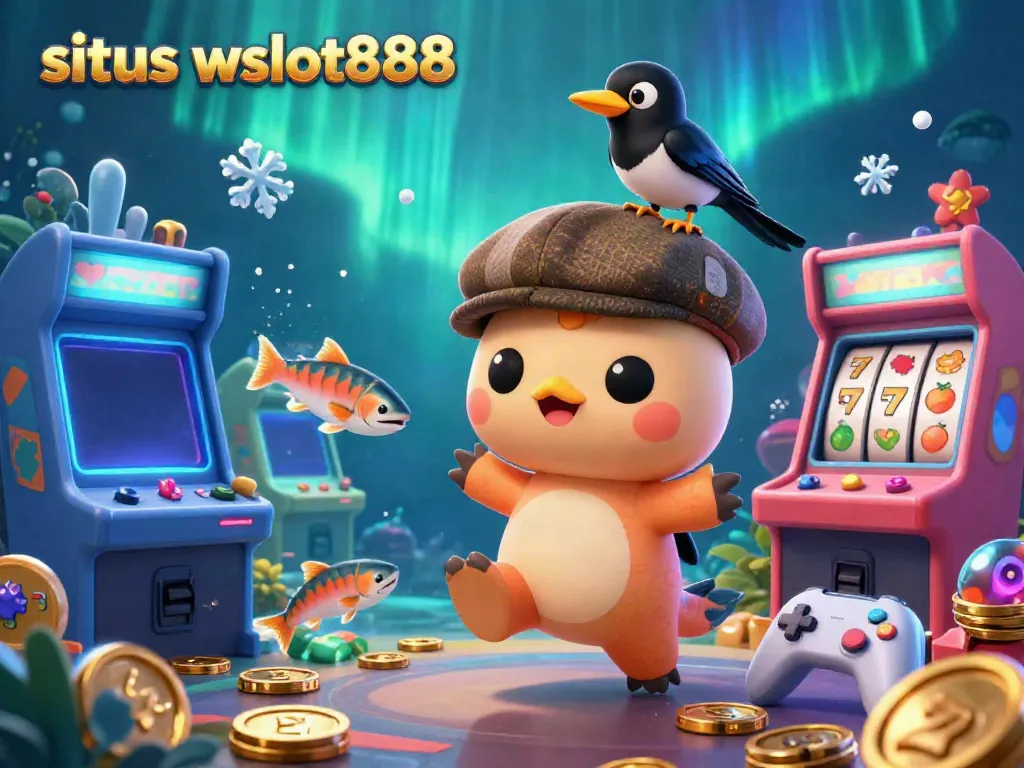 Menggoda jackpot di situs wslot888 dengan baby Nessie dan teman burung magpie dalam permainan slot penuh warna.