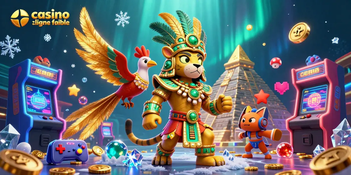 Découvrez les jeux dans un casino en ligne fiable avec un prêtre jaguar et un oiseau quetzal dans un décor vibrant.