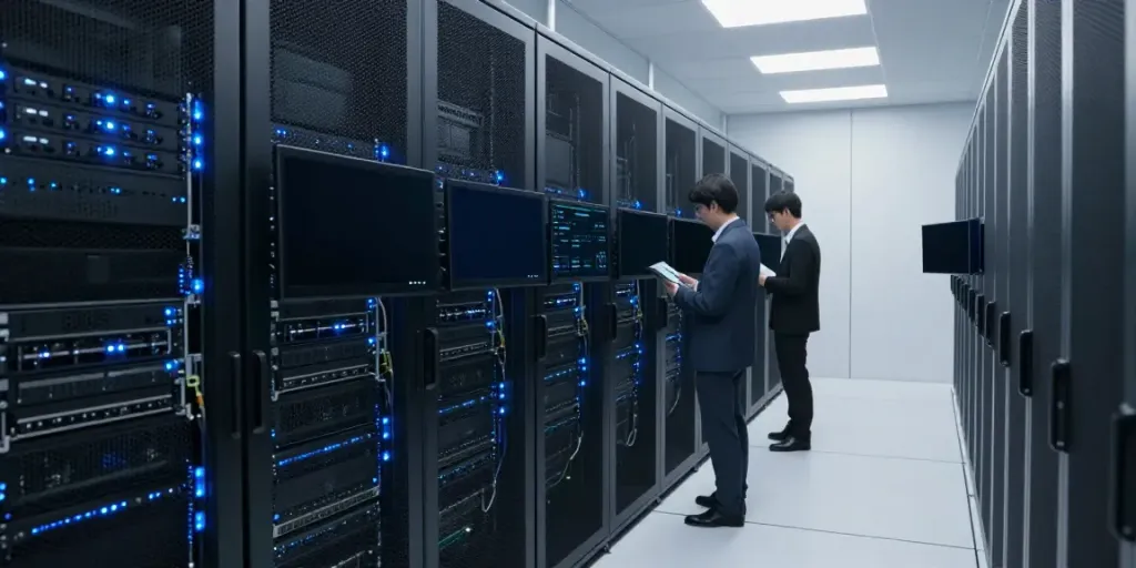 易歪歪數字平台與先進的雲計算及AI技術結合展示。