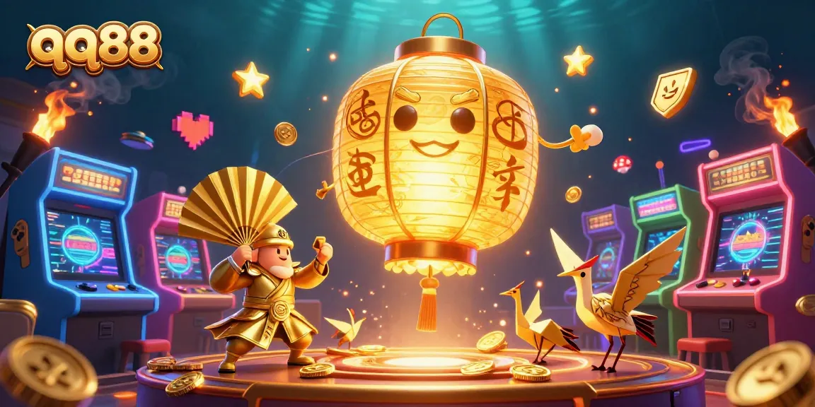 Engage with qq88's vibrant casino world featuring dynamic gaming elements and mystical characters.