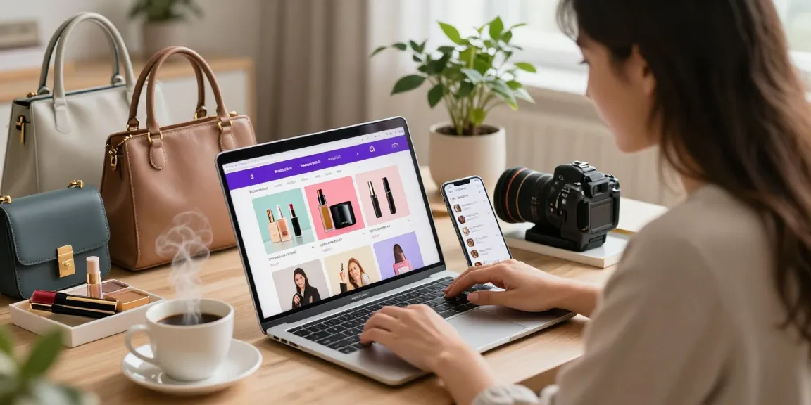 Momen berbelanja online dengan LUXURY12 Online di lingkungan rumah yang nyaman.