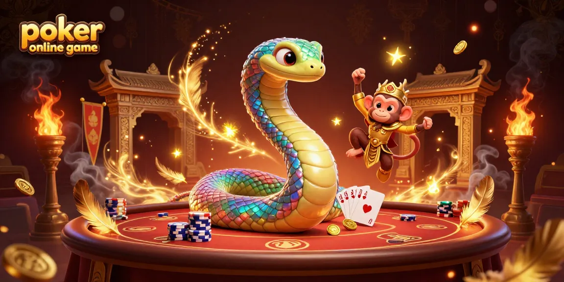 Engage in the thrilling poker online game with colorful characters in a vibrant casino setting.