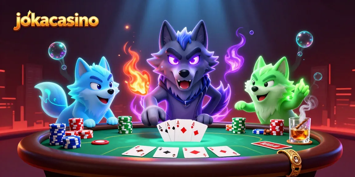 Experience high-stakes action at jokacasino with vibrant poker elements and ghostly companions.