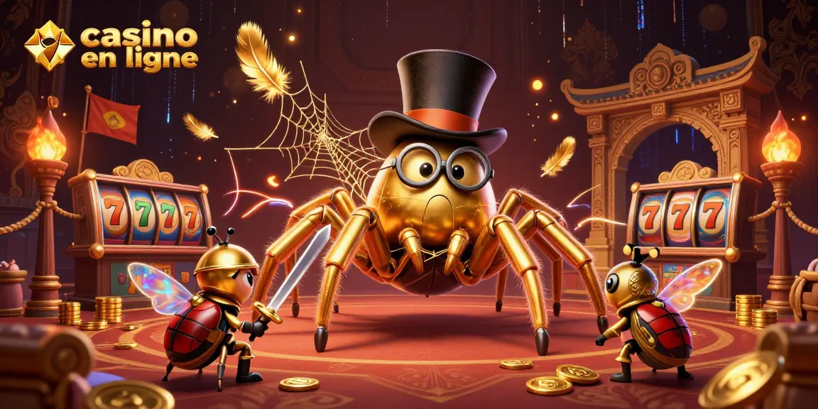 Plongez dans l'univers captivant du casino en ligne avec cette illustration 3D vibrante.