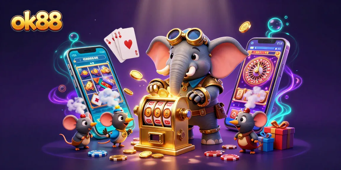 Spin exciting reels and win big at ok88 with vibrant 3D illustrations of steampunk casino adventures.