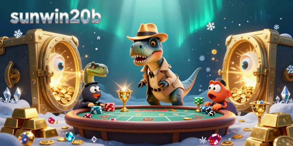 Explore the vibrant world of sunwin20b with a thrilling velociraptor card counter at a blackjack table.