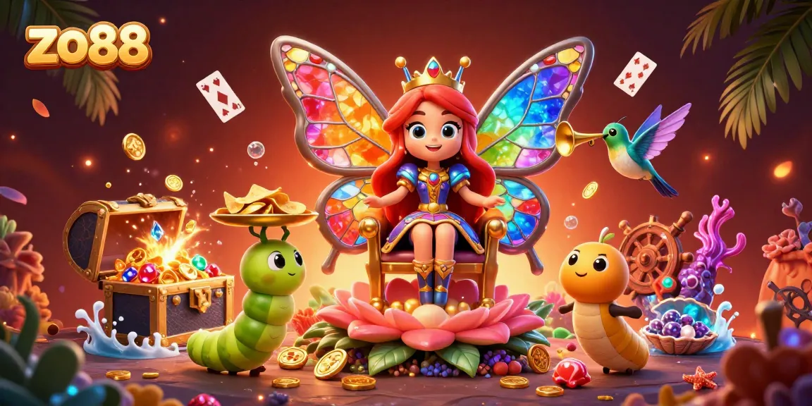 Experience the vibrant gaming world of zo88 with dynamic characters, coins, and treasures.