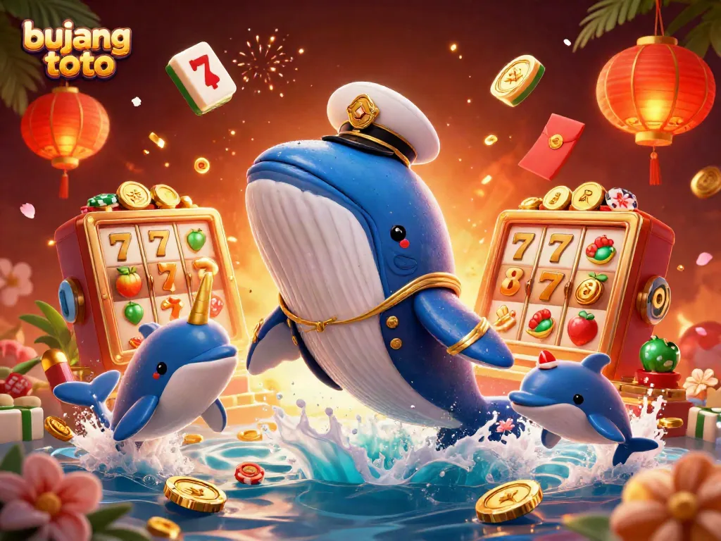 Experience the excitement of bujang toto with dynamic casino elements and vibrant characters in a fantastical scene.