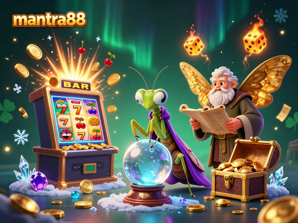 Experience mantra88’s magic with vibrant casino scenes featuring fortune tellers and jackpot wins.