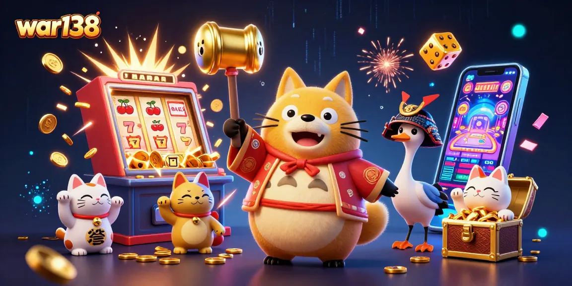 Experience thrilling wins at war138 with festive characters and bright casino elements in action.