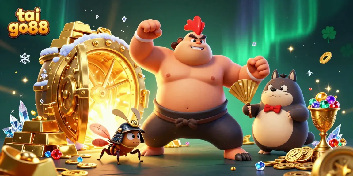 Engage in exciting tai go88 action with our vibrant 3D illustration capturing the essence of online gaming.
