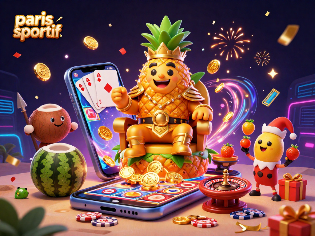 Pariez avec le meilleur site de paris sportifs et profitez d'une illustration festive de casino avec des bonus et un roi tropical.
