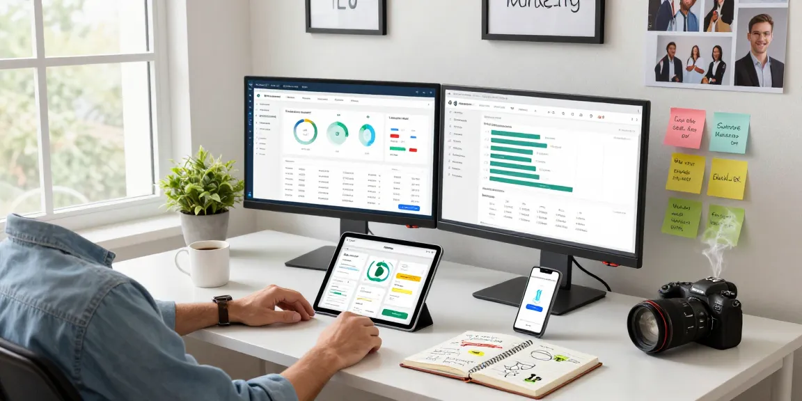 Buy android installs in a modern app marketing workspace with analytics and lively atmosphere.