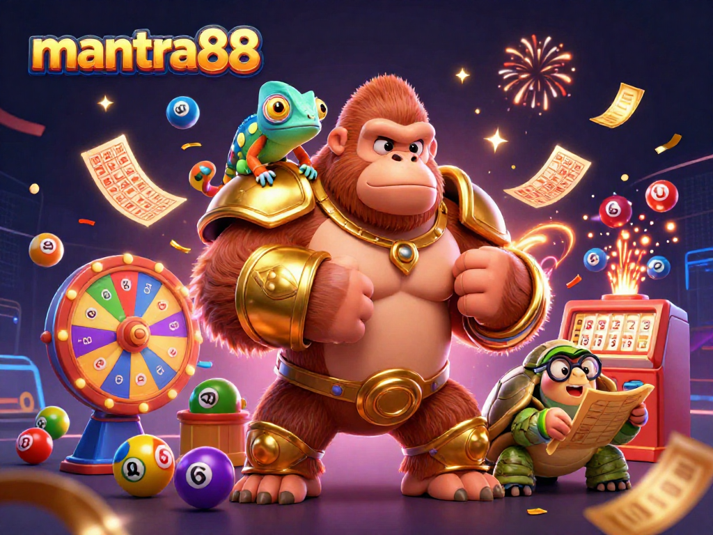 Engage in exciting gameplay with mantra88, featuring dynamic characters and colorful gambling elements.