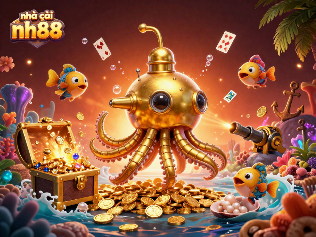 Engage in thrilling gameplay at nhà cái nh88 with vibrant 3D illustrations of fantastical casino elements.