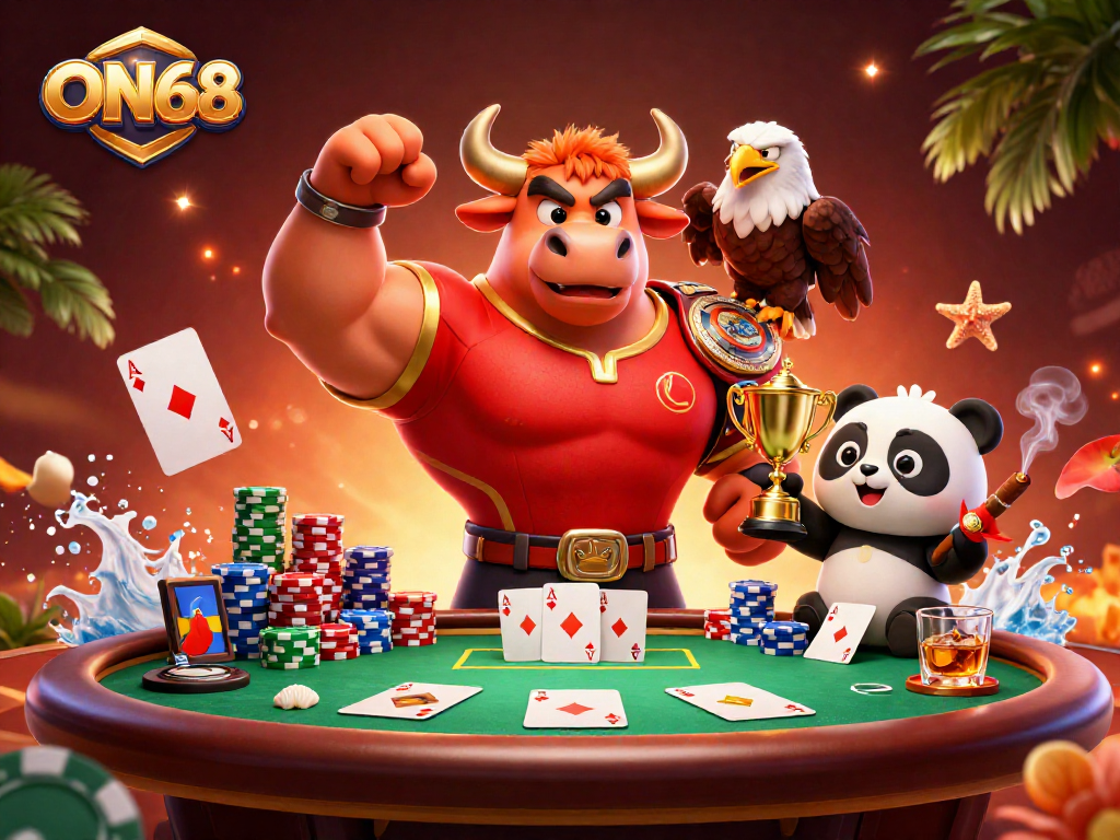 Experience thrilling action at ON68 with our vibrant 3D characters and engaging gambling elements.