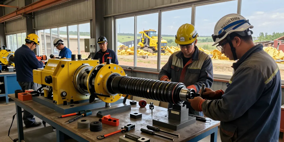NAGA2000 industrial equipment inspection by technicians in a workshop.