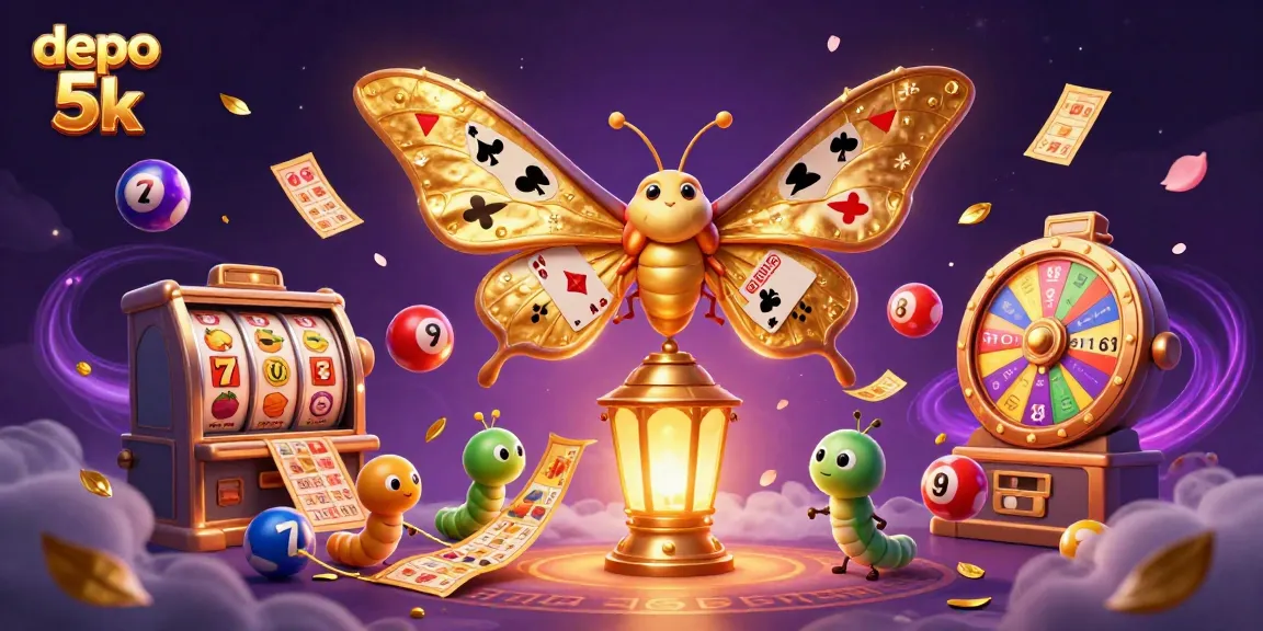 Menangkan hadiah di depo 5k dengan mesin slot dan bola lotere berwarna-warni.