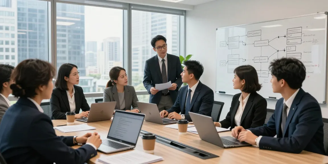 Lead Roedl team discussing international business law in a modern office environment.