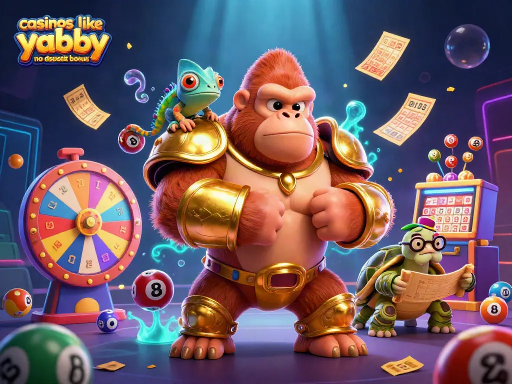 Experience dynamic gameplay with casinos like yabby casino no deposit bonus showcasing vibrant lottery balls and characters.