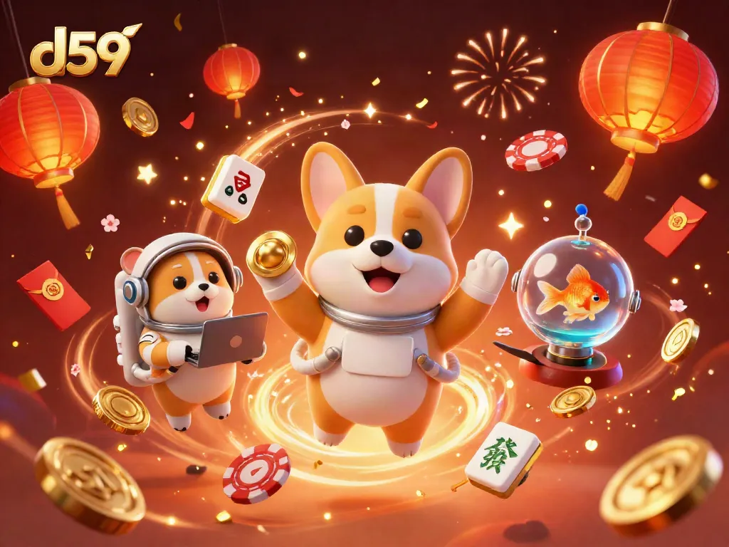 Experience unmatched excitement at d59's digital gaming platform with vibrant casino elements.