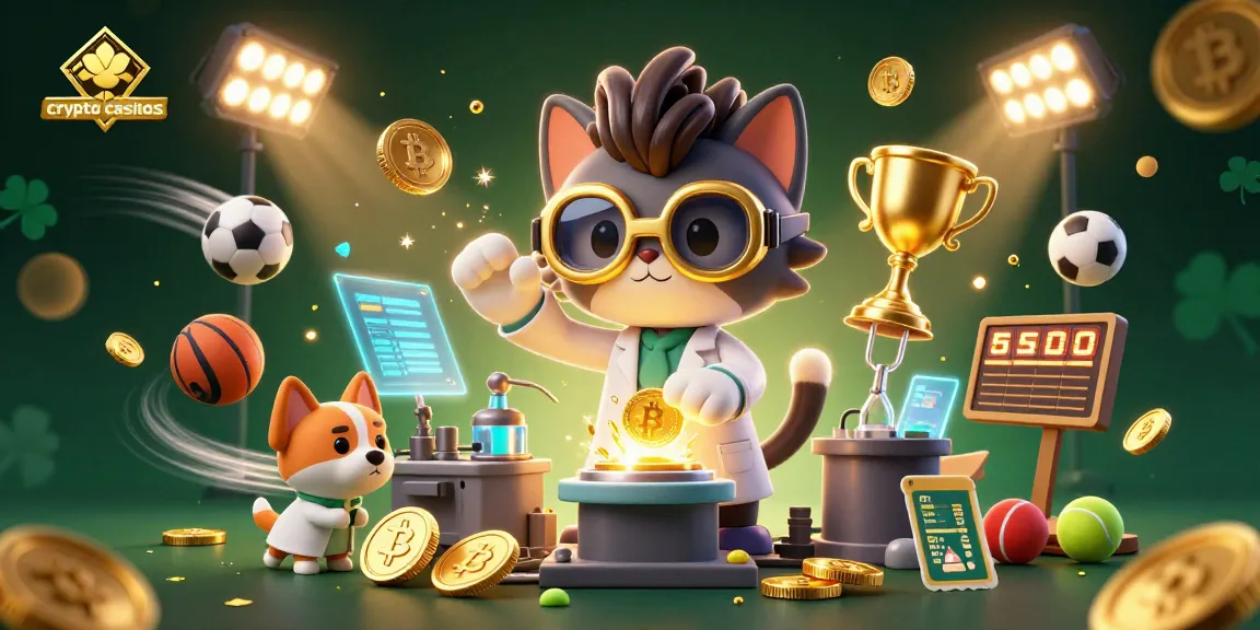 Profitez des meilleurs crypto casinos avec des pièces Bitcoin et Ethereum, à travers une scène dynamique et colorée.