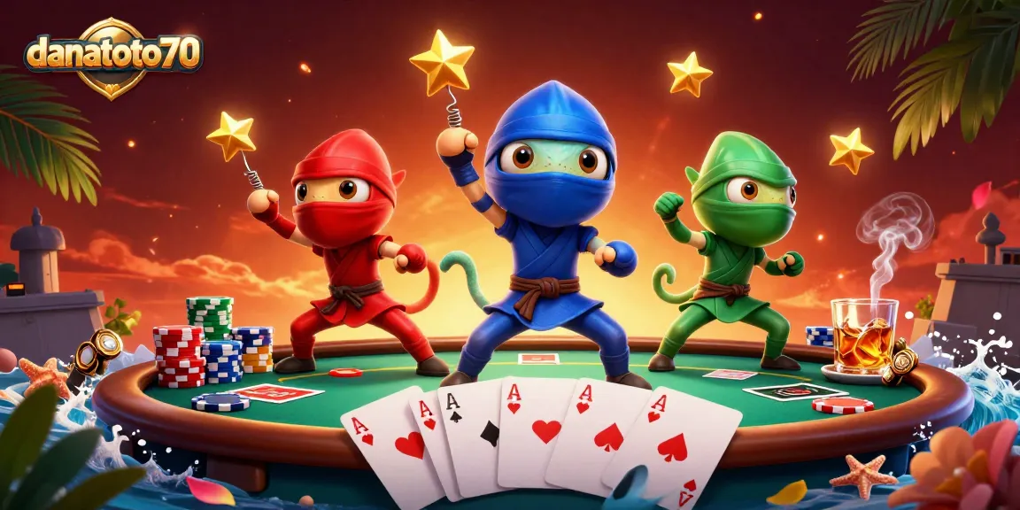 Experience thrilling poker action with danatoto70 as ninja chameleons engage in vibrant gameplay.