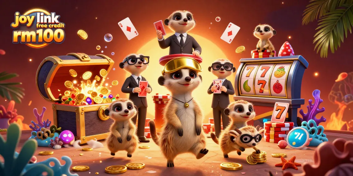 Experience joy link free credit rm100 as meerkats manage a lively casino scene filled with wealth and excitement.