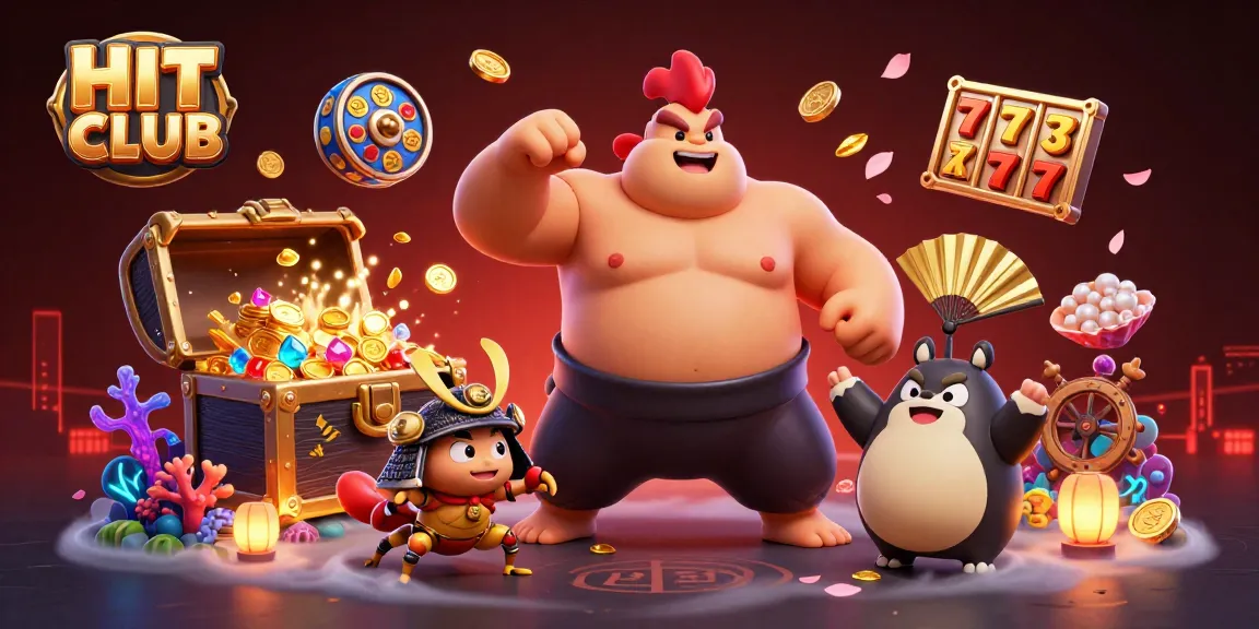 Engage with HIT CLUB's vibrant casino world featuring dynamic characters and action-packed gaming elements.