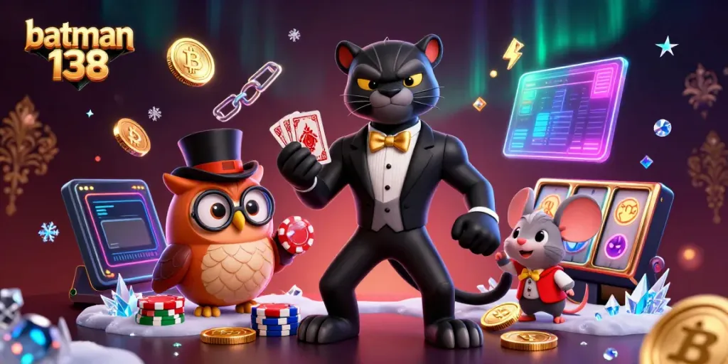 Engage with the vibrant casino scene in batman 138 featuring playful characters and dynamic gambling elements.