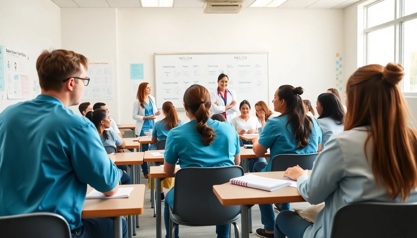 Students participate in an in person Nclex review in Houston, engaging in collaborative learning.