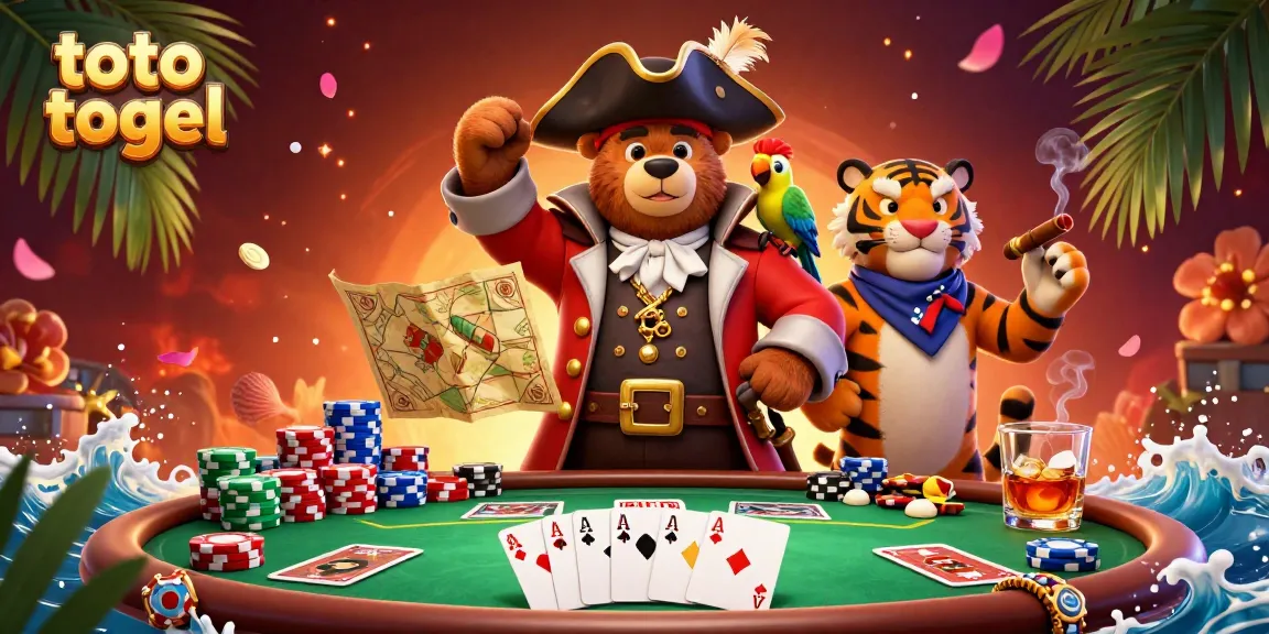Menangkan toto togel dengan karakter beruang kapten bajak laut dan chip poker yang melimpah.