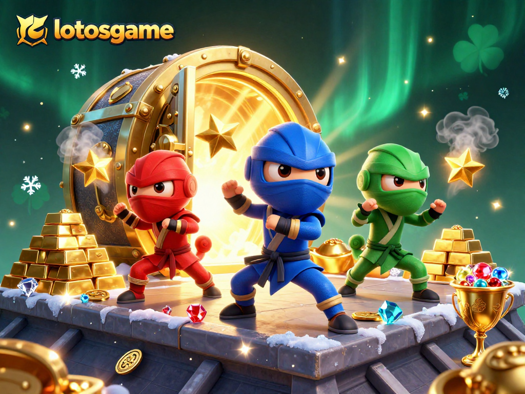 Experience thrilling adventures in lotosgame with dynamic chameleons and treasure elements.