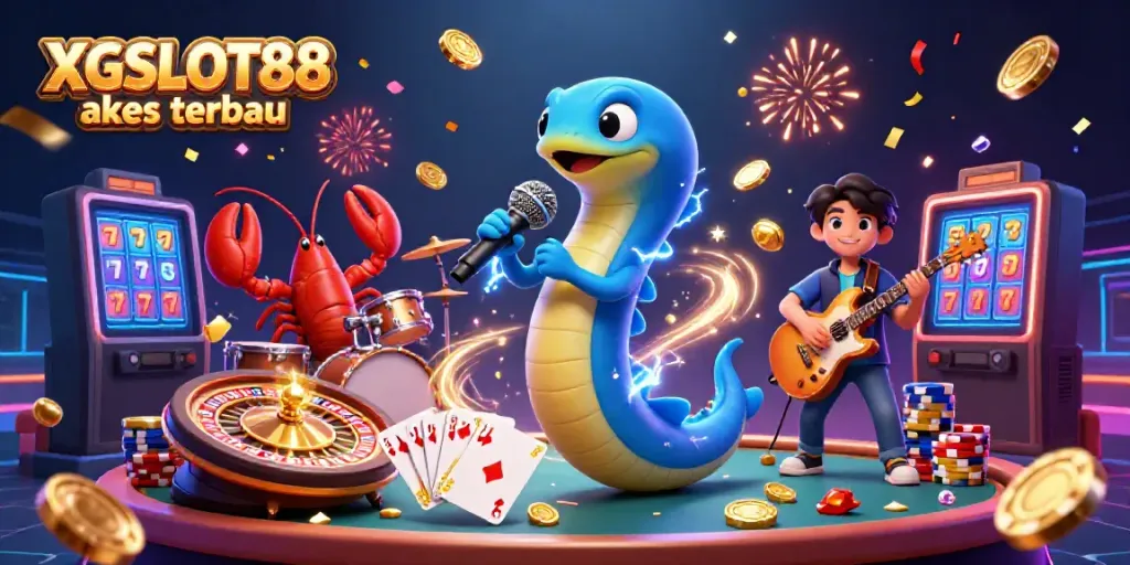 Gali kemenangan di XGSLOT88 akses terbaru dengan suasana kasino bawah laut yang meriah.