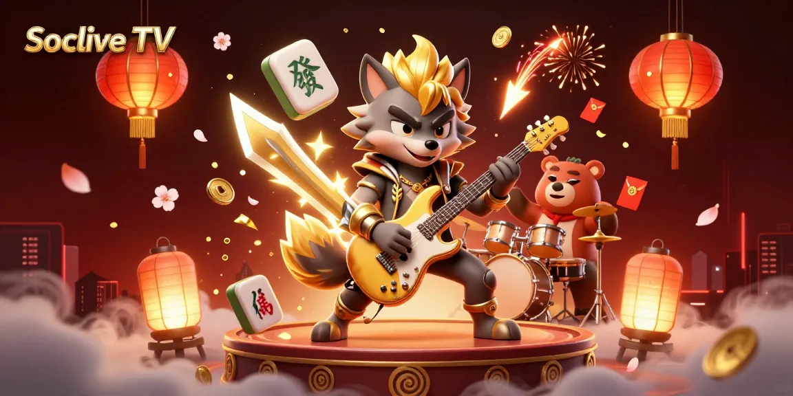 Socolive TV offers an engaging casino scene with animated characters and vibrant decorations, creating an immersive gambling experience.